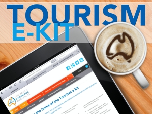 Tourism E-Kit ipad coffee